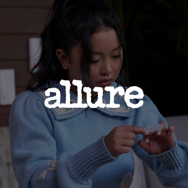 Allure featuring Lana Condor applying GLAZE by Dashing Diva.