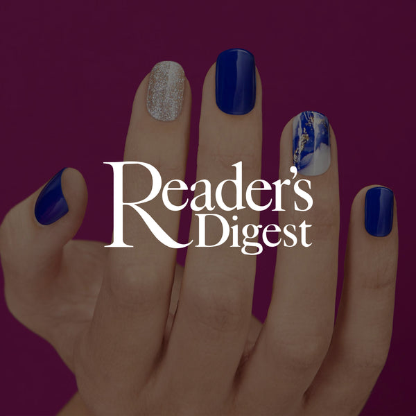 Reader's Digest featuring Dashing Diva GLOSS Imperial Jasper gel nail strips.