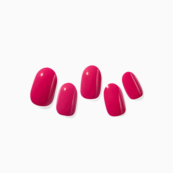 Dashing Diva GLAZE Color Studio solid color red, white, and pink semi-cured gel nail strips.