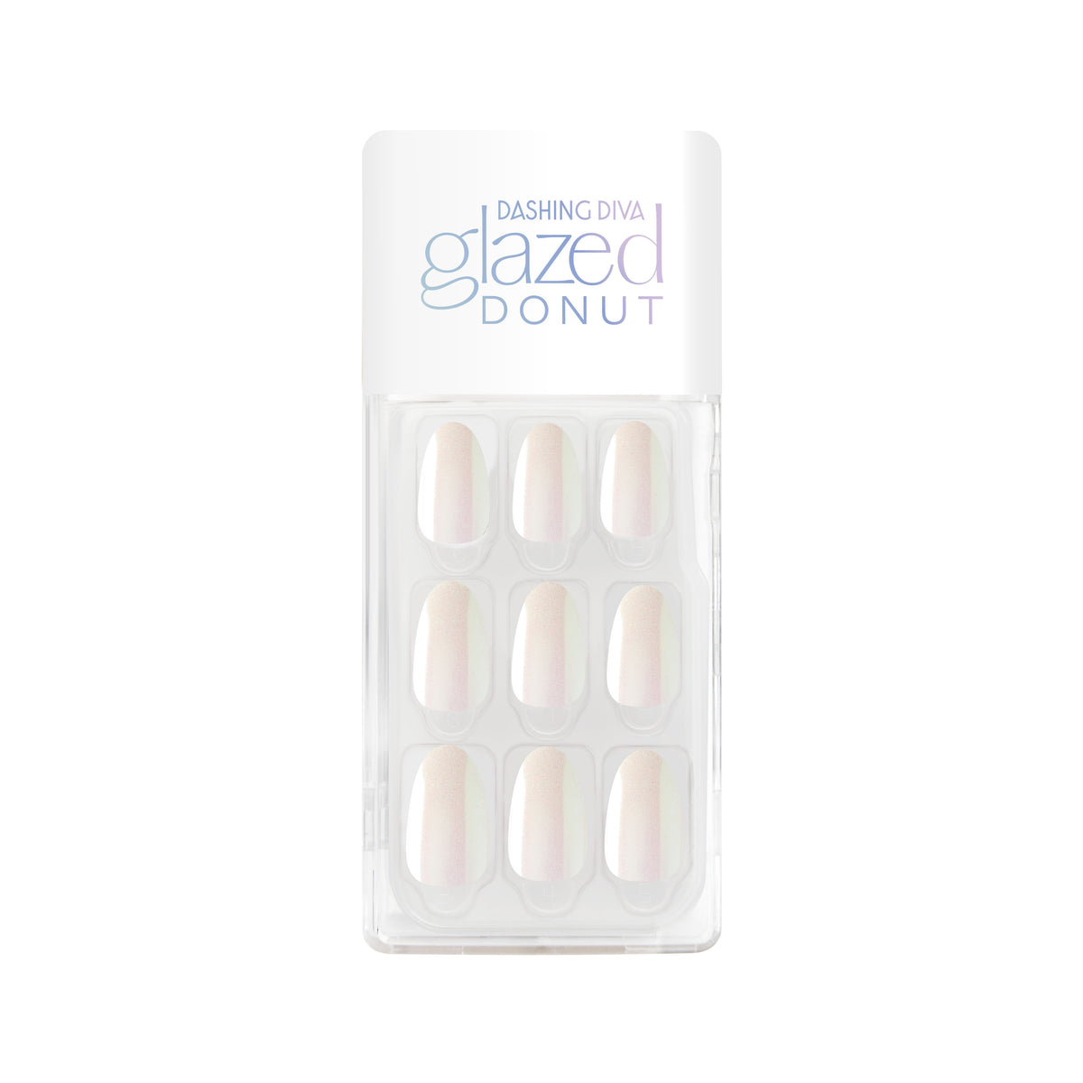 Dashing Diva Glazed Donut Semi Cured Gel Nail Strips - Pearl Glaze
