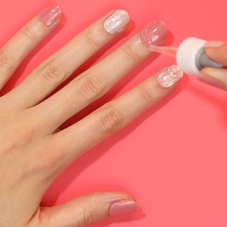 How to remove Dashing Diva GLAZE semi cured gel nail strips with Red Therapy MAGIC OFF.