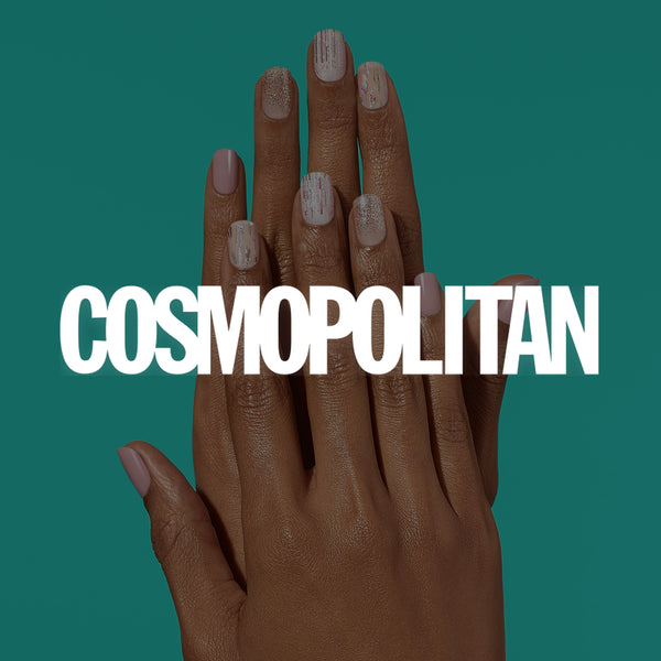Cosmopolitan featuring Dashing Diva GLOSS After Glow gel nail strips.