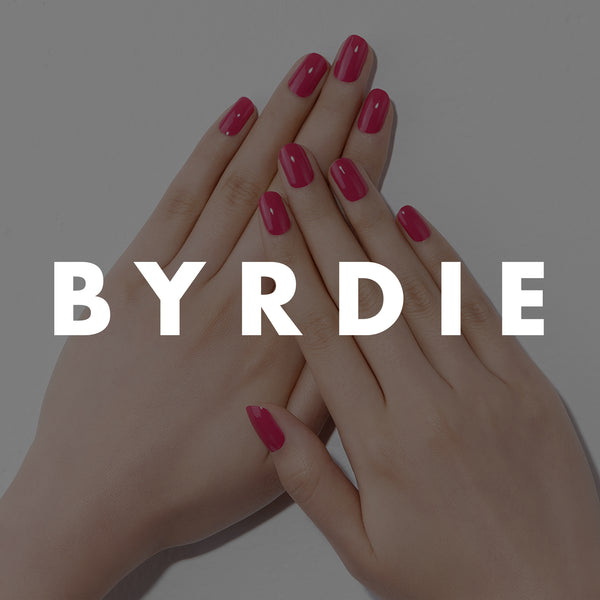 Byrdie featuring Dashing Diva GLAZE Raspberry Pink semi-cured gel nail strips.
