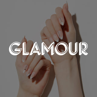 Glamour featuring Dashing Diva Urban Chic MAGIC PRESS long stiletto press on gel nails.