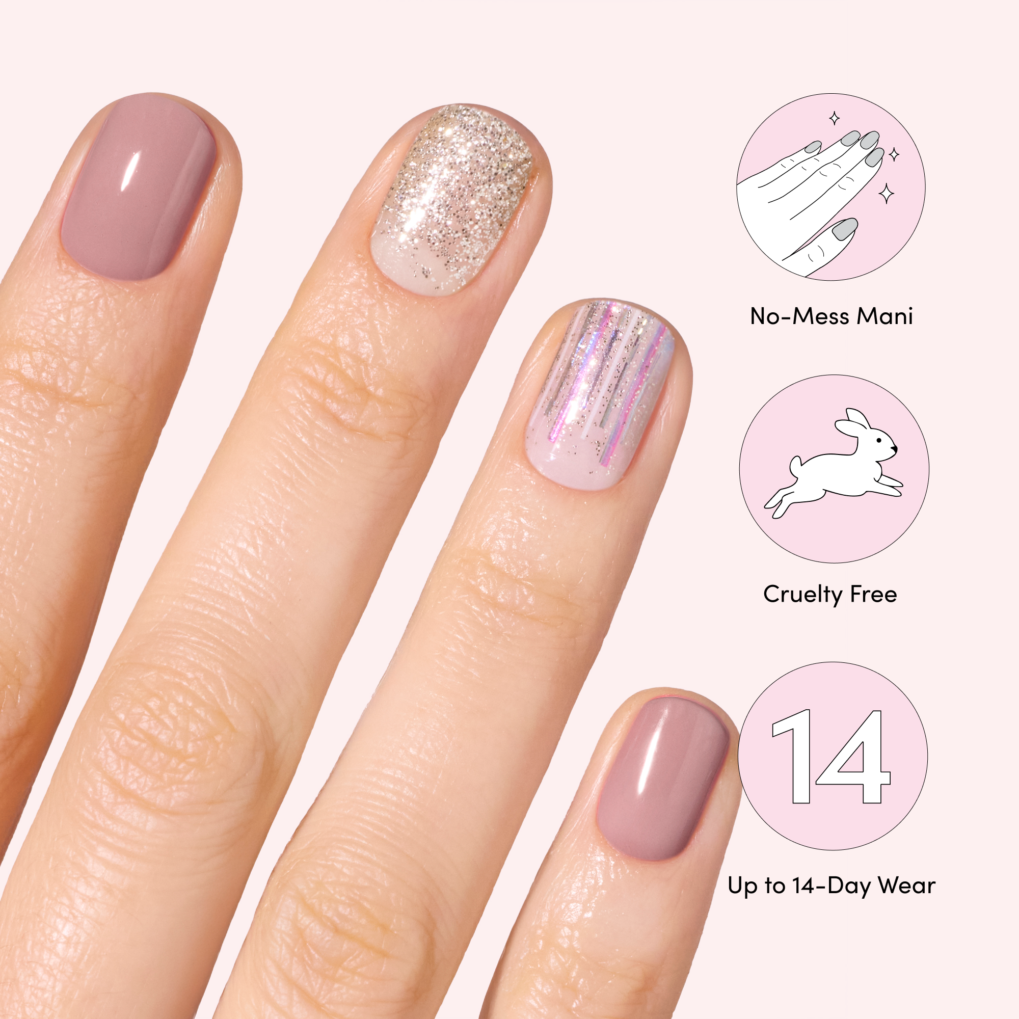 After Glow – Dusty Rose Gloss Gel Nail Strips – Dashing Diva After Glow – Dusty Rose Gloss Gel Nail Strips – Dashing Diva