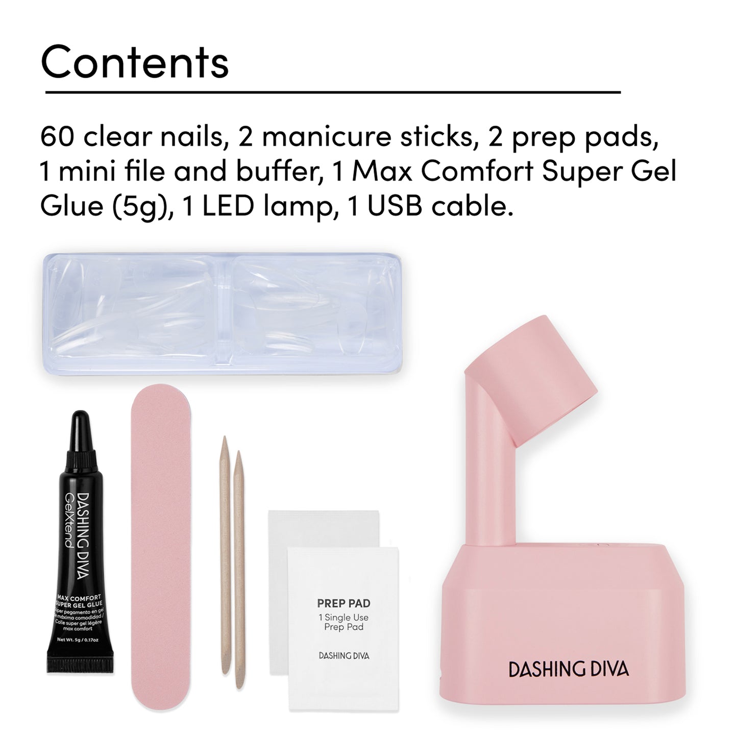 Clear, Long Almond Kit