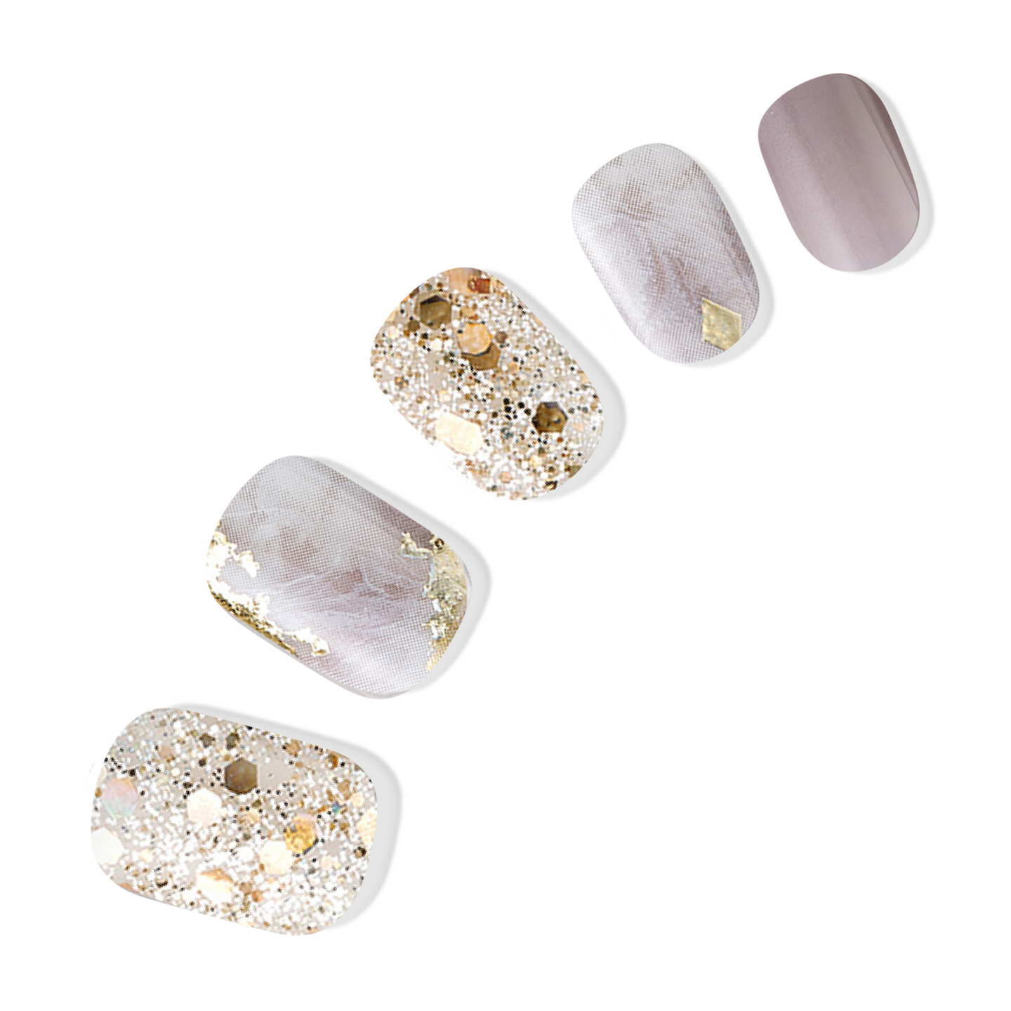 Sparkle Meets Strength: Medium Nail Gemstone Accents