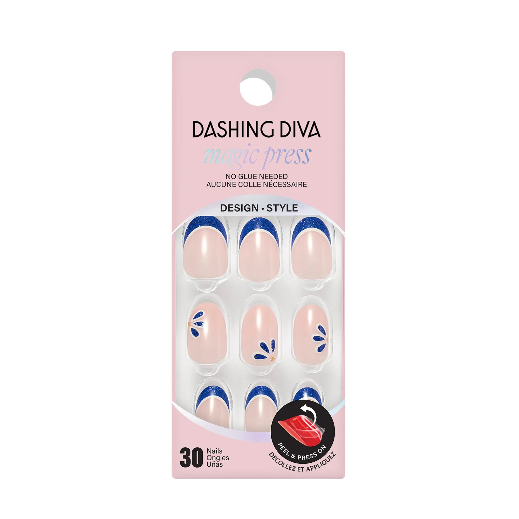 バラ売り可能！Dashing Diva Magic Press Premium Dashing Diva Magic Press Premium Nails French Dipped | Sally Beauty