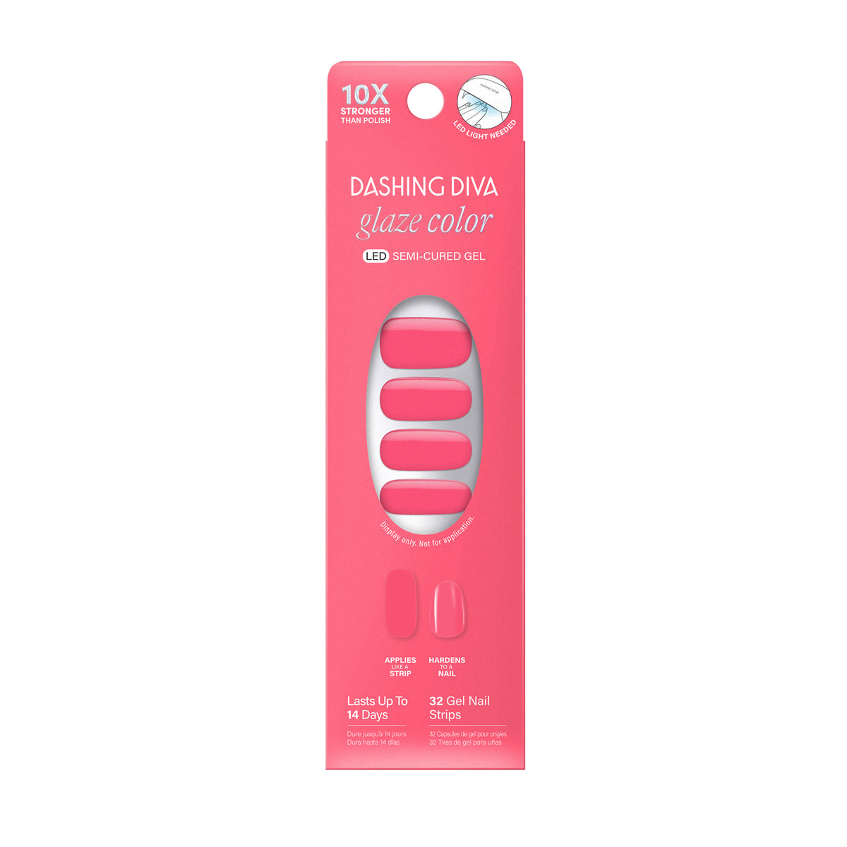 Sonic – Red-Orange Semi-Cured Gel Nail Strips – Dashing Diva