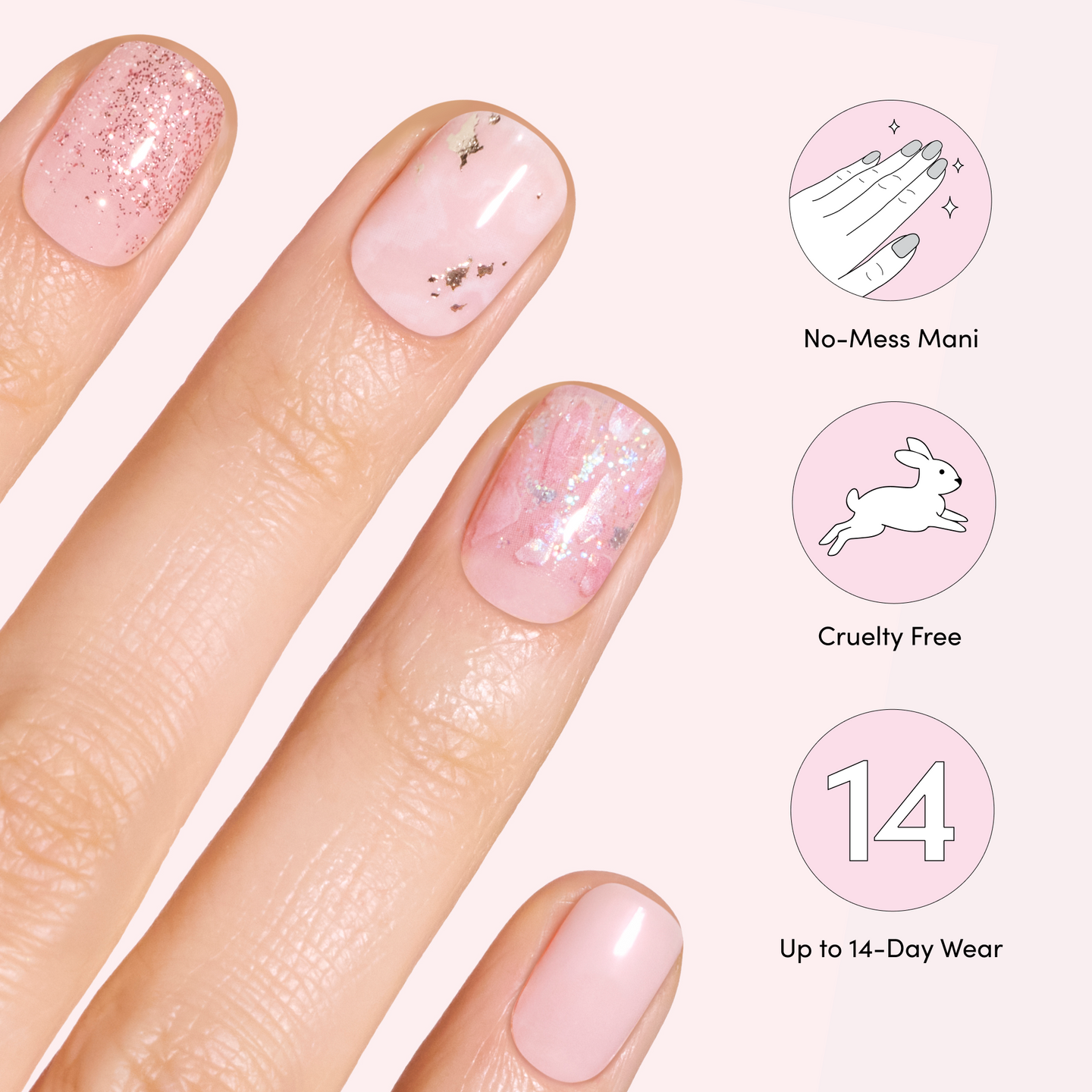 Elegant Simple Clear Gel Nails