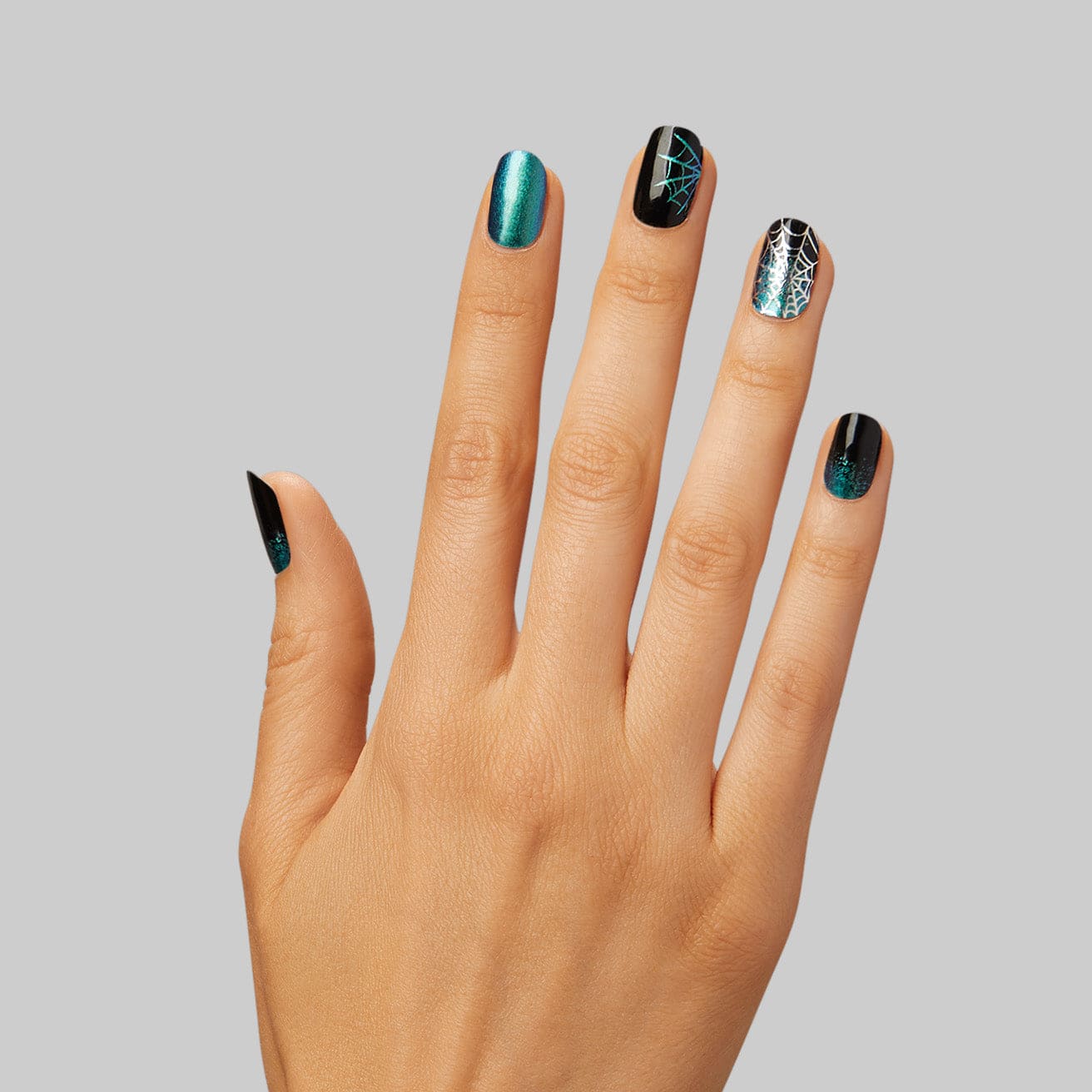 Glamorous French black and foil, NAIL ART GALLERY