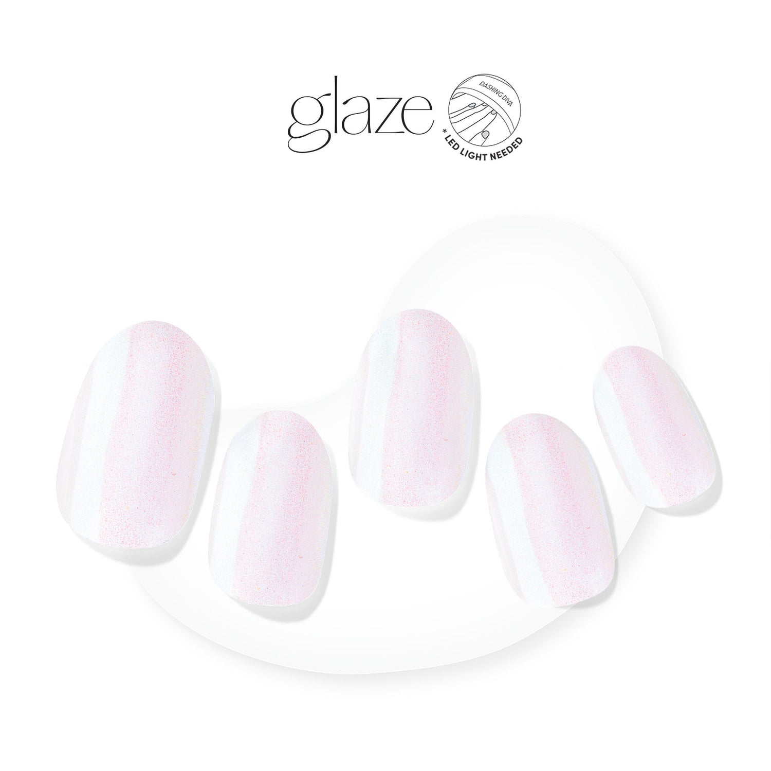 Dashing Diva Glazed Donut Semi Cured Gel Nail Strips - Pearl Glaze
