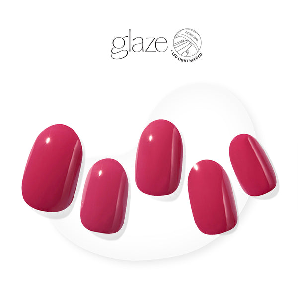 Dashing Diva GLAZE classic berry pink gel nail strips.