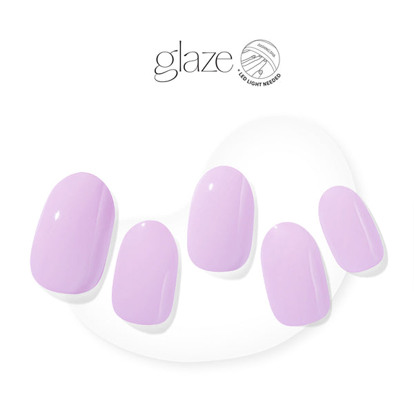 Dashing Diva GLAZE Spring lilac purple semi cured gel nail strips.