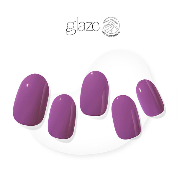 Dashing Diva GLAZE Spring and Summer purple semi cured gel nail strips.