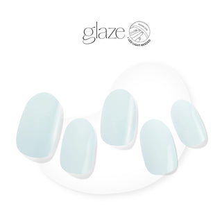 Dashing Diva GLAZE baby blue semi cured gel nail strips.