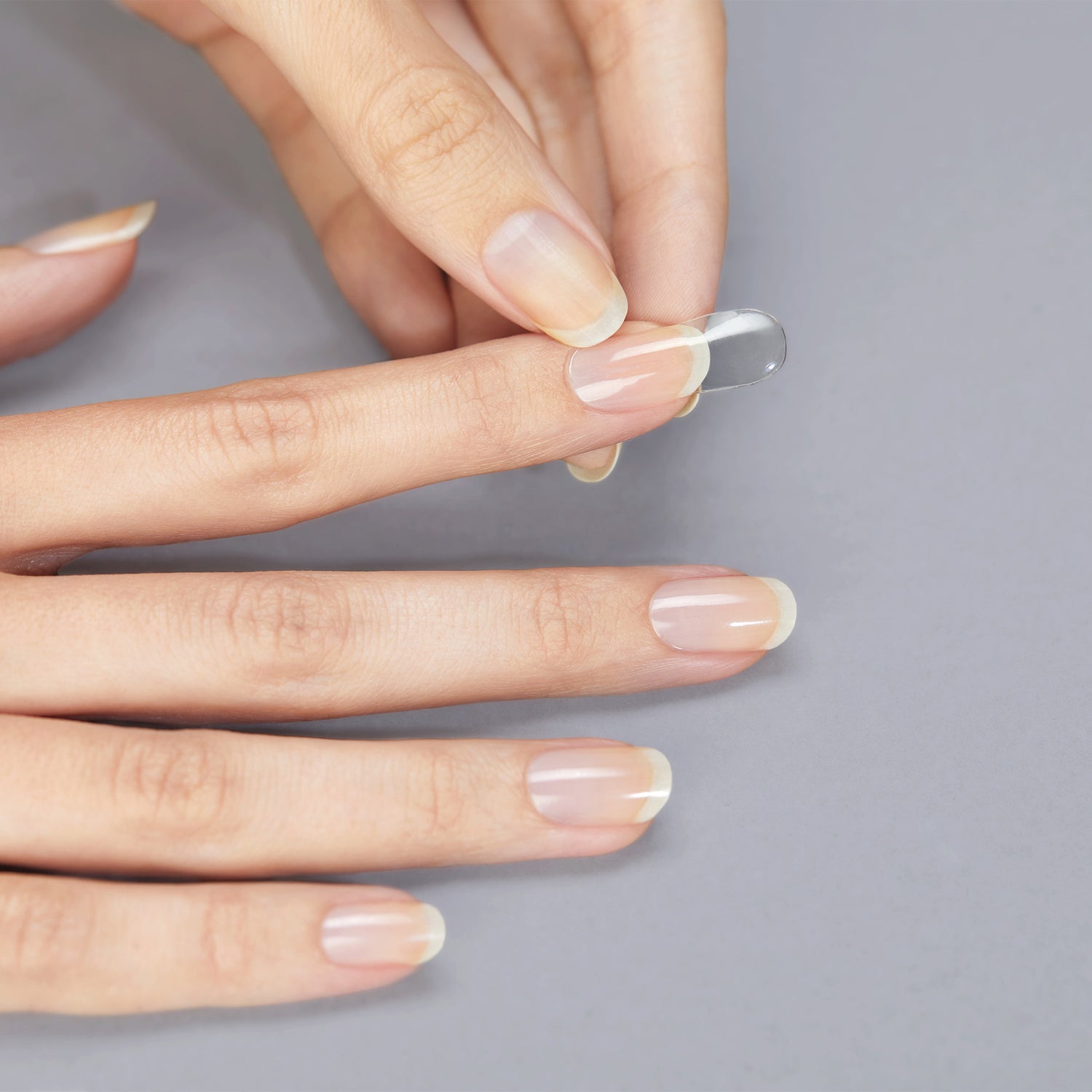 clear semi-cured gel nail strip -strength in a strip