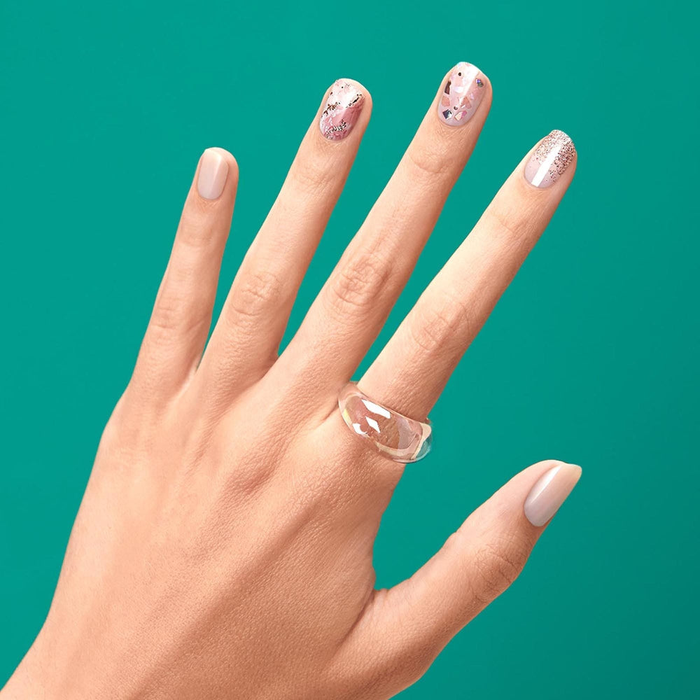 Crystal Clear Baby Pink Marble Nails Dashing Diva Dashing Diva