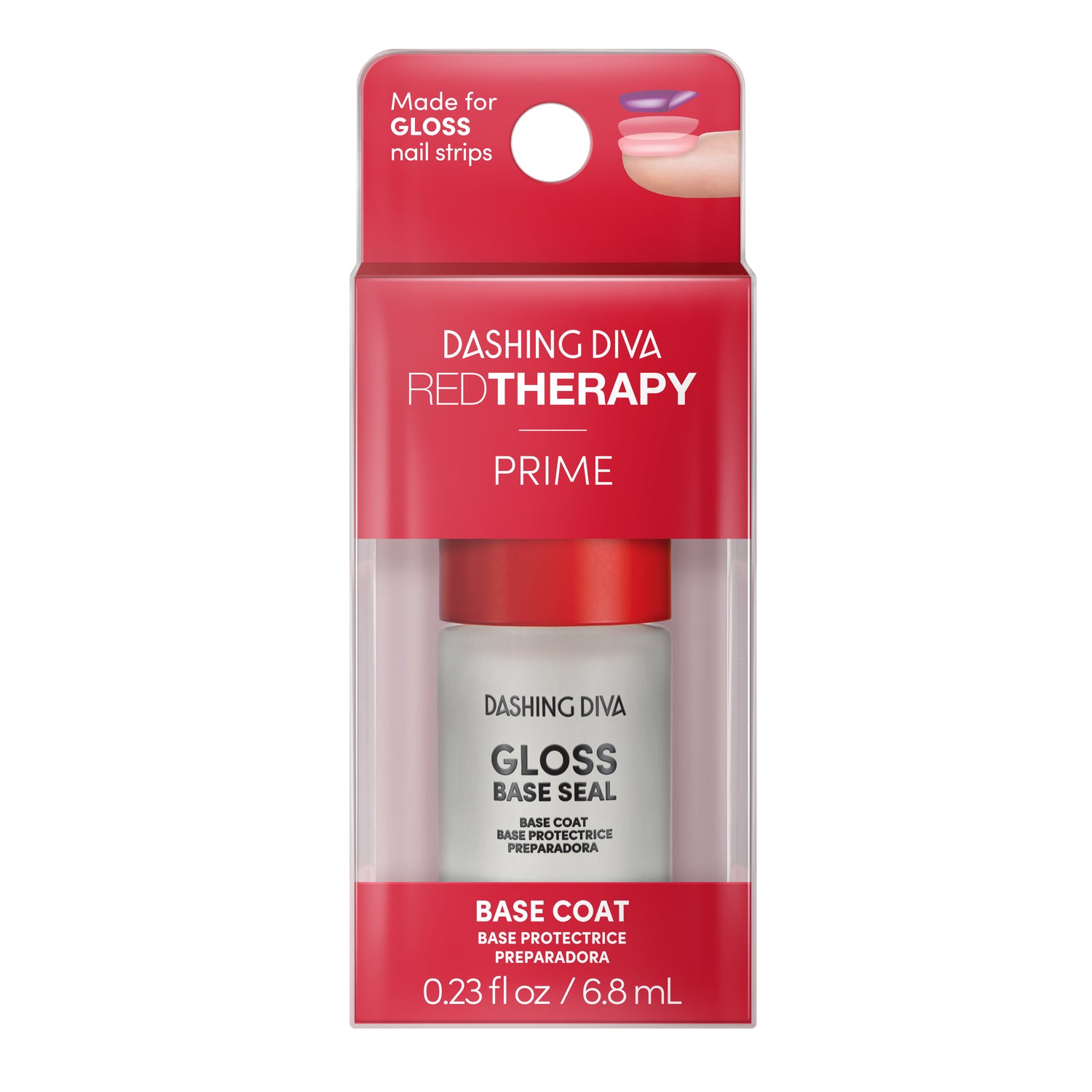Dashing Diva Red Therapy Base Seal for GLOSS. Nail Primer.